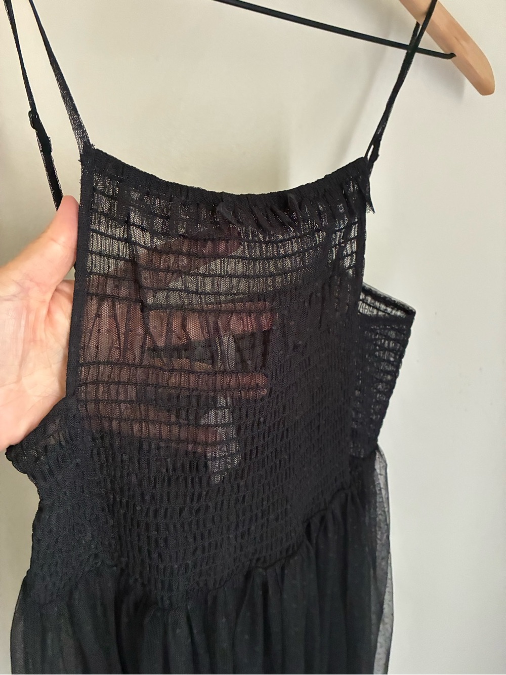 Free People Can’t Stop Won’t Stop Black Sheer Whimsigoth Slip Dress Size Small - Picture 4 of 8